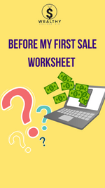 Before My First Sale Worksheet INSTANT DOWNLOAD