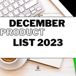 December Product List INSTANT DOWNLOAD